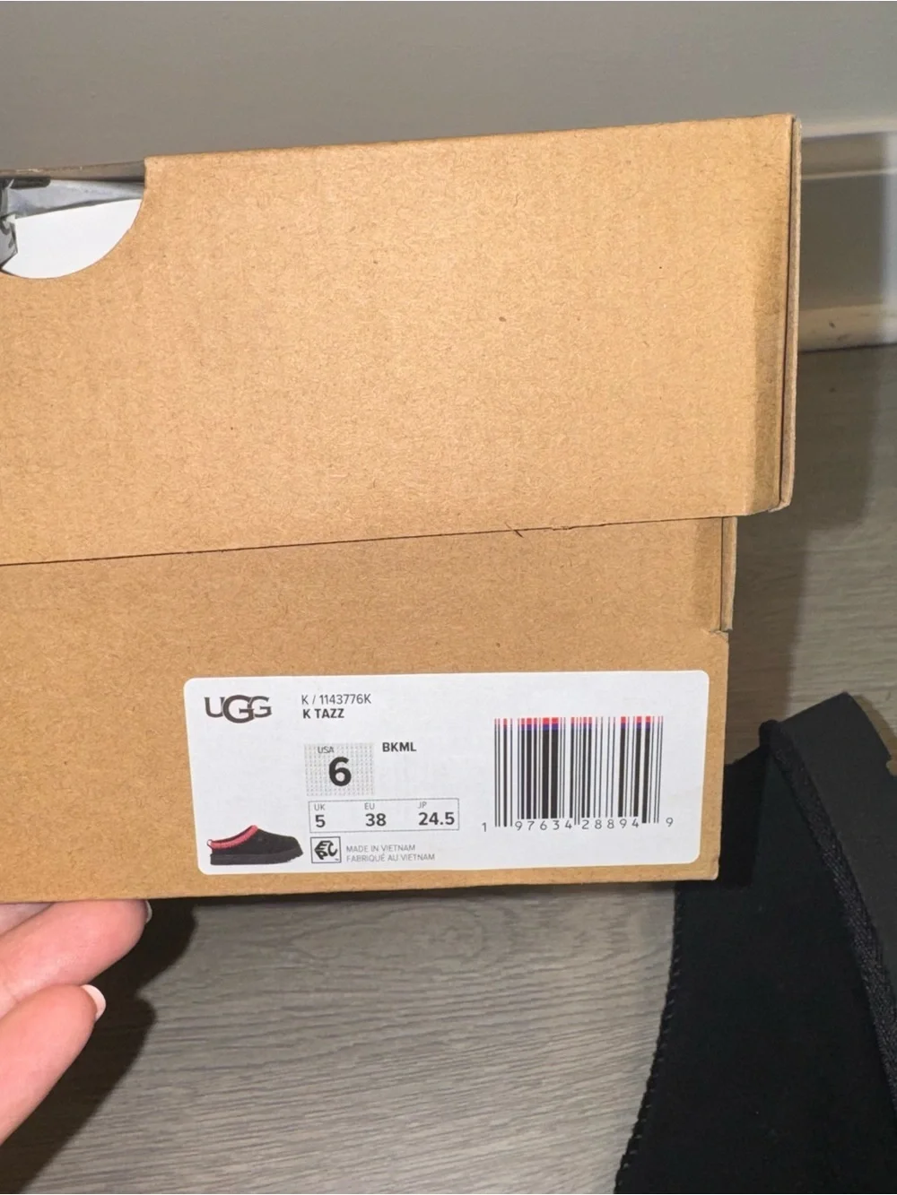New Ugg Kids Tazz Slipper Black